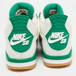 مملوكة مسبقًا Air Jordans 4 Retro Size 40 Tricolor Leather and Suede High Top Sneakers