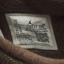 Pre Owned Air Jordans Jordan Jumpman Size 46 Two Tone Knit Fabric and Leather Jack TR Travis Scott Sail High Top Sneakers