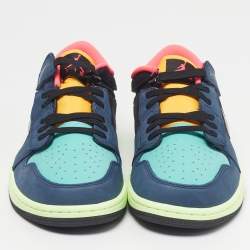 مملوكة مسبقًا Air Jordans Jordan 1 FlyEase Bio Hack Size 45.5 Multicolor Nubuck Leather Low Top Sneakers