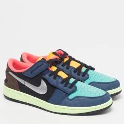 مملوكة مسبقًا Air Jordans Jordan 1 FlyEase Bio Hack Size 45.5 Multicolor Nubuck Leather Low Top Sneakers