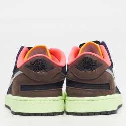 مملوكة مسبقًا Air Jordans Jordan 1 FlyEase Bio Hack Size 45.5 Multicolor Nubuck Leather Low Top Sneakers