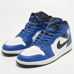 مملوكة مسبقًا Air Jordans Jordan 1 Game Royal Size 46 Multicolor Leather Mid Top Sneakers