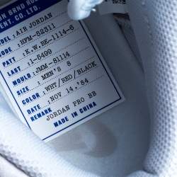 Pre Owned Air Jordan 1 White/Grey Leather And Suede Retro High 85 Sneakers Size 41