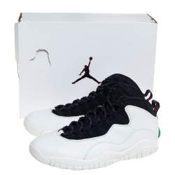 Pre Owned Air Jordan 10 Retro "I'm Back" Summit White Sneakers Size 47.5