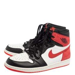 Pre Owned Air Jordan Tricolor Leather Air Jordan 1 Retro High Top Sneakers Size 47.5