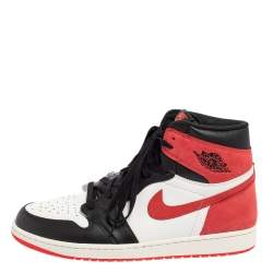 Pre Owned Air Jordan Tricolor Leather Air Jordan 1 Retro High Top Sneakers Size 47.5