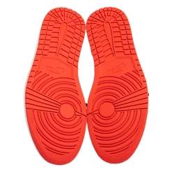 Pre Owned Air Jordan Tricolor Leather Air Jordan 1 Retro High Top Sneakers Size 47.5