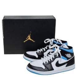 Air Jordan 1 Mid  Multicolor Leather High Top Sneakers Size 44