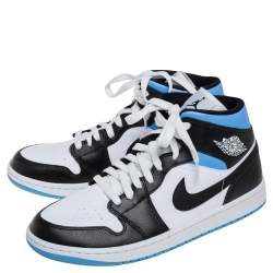 Air Jordan 1 Mid  Multicolor Leather High Top Sneakers Size 44