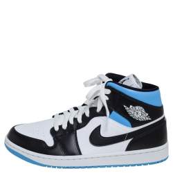 Air Jordan 1 Mid  Multicolor Leather High Top Sneakers Size 44