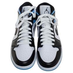 Air Jordan 1 Mid  Multicolor Leather High Top Sneakers Size 44