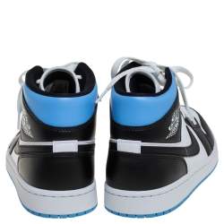 Air Jordan 1 Mid  Multicolor Leather High Top Sneakers Size 44