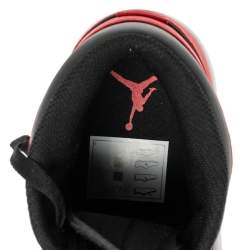 Air Jordans 1 Mid Red/Black Leather High Top Sneakers Size 44.5