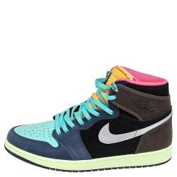 Pre Owned Air Jordan Multicolor Nubuck Leather Air Jordan 1 Retro Bio Hack High Top Sneakers Size 47.5