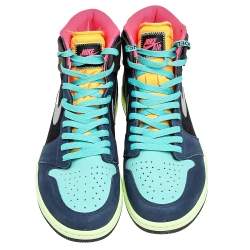 Pre Owned Air Jordan Multicolor Nubuck Leather Air Jordan 1 Retro Bio Hack High Top Sneakers Size 47.5