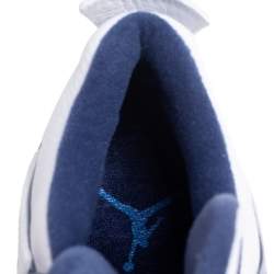 Pre Owned Air Jordan White/Legend Blue Leather Columbia Jordan 4 Retro Sneakers Size 42