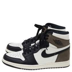 Air Jordan x Nike Tricolor Leather Air Jordan 1 Retro High OG Dark Mocha High Top Sneakers Size 44.5