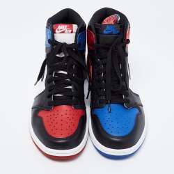 Air Jordan 1 Multicolor Leather Retro High-Top Sneakers Size 43
