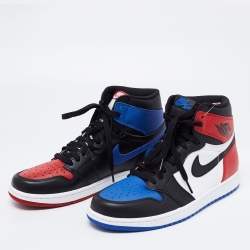 Air Jordan 1 Multicolor Leather Retro High-Top Sneakers Size 43