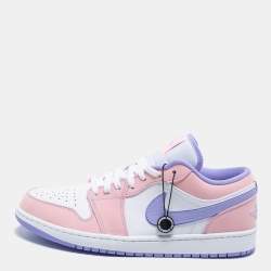 Pre Owned Air Jordans Multicolor Leather Jordan 1 Low Sneakers Size 44