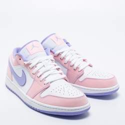 Pre Owned Air Jordans Multicolor Leather Jordan 1 Low Sneakers Size 44