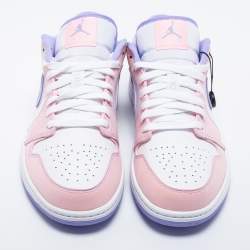 Pre Owned Air Jordans Multicolor Leather Jordan 1 Low Sneakers Size 44