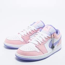 Pre Owned Air Jordans Multicolor Leather Jordan 1 Low Sneakers Size 44