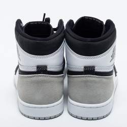 Pre Owned Air Jordan Tricolor Leather and Suede Jordan 1 Retro Sneakers Size 42