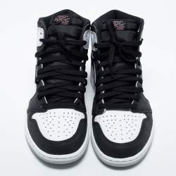 Pre Owned Air Jordan Tricolor Leather and Suede Jordan 1 Retro Sneakers Size 42