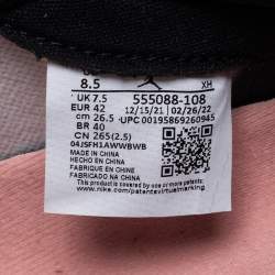 Pre Owned Air Jordan Tricolor Leather and Suede Jordan 1 Retro Sneakers Size 42