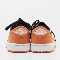 Pre Owned Air Jordan 1 Tricolor Leather Golf Low Top Sneakers Size 42