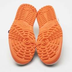 Pre Owned Air Jordan 1 Tricolor Leather Golf Low Top Sneakers Size 42