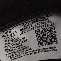 Pre Owned Air Jordan Blue/Black Leather Jordan 1 Retro High OG Sneakers Size 42.5