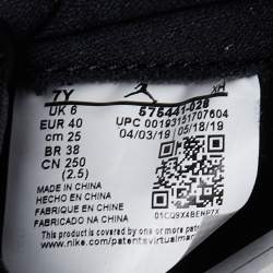 Pre Owned Air jordan Orange/Black Leather 1Retro High Shattered Sneakers Size 40