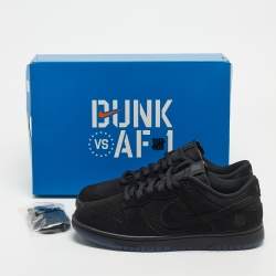 Nike Black and Mesh Dunk Low Top Sneakers Size 43