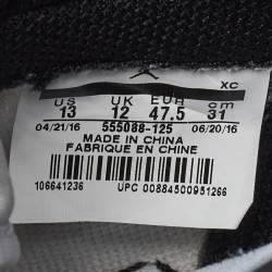 Jordan Multicolor Leather Jordan 1 Retro High Top Sneakers Size 47.5