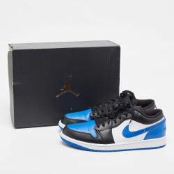Pre Owned Air Jordans Tricolor Leather Jordan 1 Low Royal Toe Sneakers Size 45