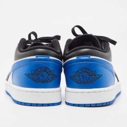 Pre Owned Air Jordans Tricolor Leather Jordan 1 Low Royal Toe Sneakers Size 45