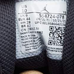 Air Jordan Multicolor Leather Jordan 1 Mid Light Smoke Grey Anthracite Sneakers Size 44