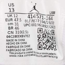 Pre Owned Air Jordans Multicolor Leather Jordan 13 Retro French Blue Sneakers Size 47.5