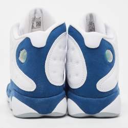 Pre Owned Air Jordans Multicolor Leather Jordan 13 Retro French Blue Sneakers Size 47.5