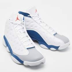 Pre Owned Air Jordans Multicolor Leather Jordan 13 Retro French Blue Sneakers Size 47.5