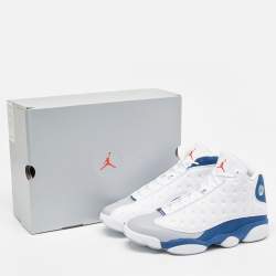 Pre Owned Air Jordans Multicolor Leather Jordan 13 Retro French Blue Sneakers Size 47.5