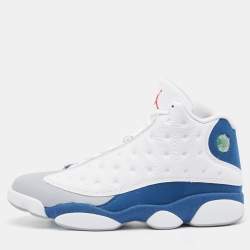 Pre Owned Air Jordans Multicolor Leather Jordan 13 Retro French Blue Sneakers Size 47.5