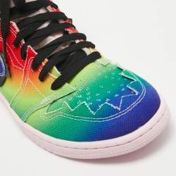Air Jordans Multicolor Canvas Jordan 1 Retro High J Balvin Sneakers Size 42