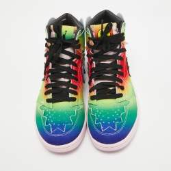 Air Jordans Multicolor Canvas Jordan 1 Retro High J Balvin Sneakers Size 42