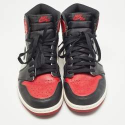 Pre Owned Air Jordans Multicolor Leather Air Jordan 1 High Top Sneakers Size 45
