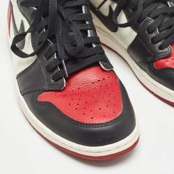 Pre Owned Air Jordans Multicolor Leather Air Jordan 1 High Top Sneakers Size 45