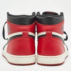 Pre Owned Air Jordans Multicolor Leather Air Jordan 1 High Top Sneakers Size 45