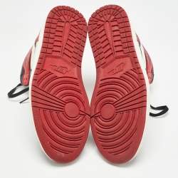 Pre Owned Air Jordans Multicolor Leather Air Jordan 1 High Top Sneakers Size 45